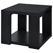 Pemberly Row 3-Piece Engineered Wood Table Set with Open Shelves in Black