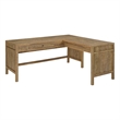 Pemberly Row Lift Top L-shape Engineered Wood Writing Desk in Brown
