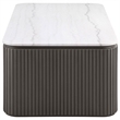 Pemberly Row 3-Piece Rectangular Marble Top Table Set in Charcoal