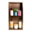 Pemberly Row Copper PVD Stainless Steel Shower Niche with Double Shelves