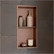 Pemberly Row Copper PVD Stainless Steel Shower Niche with Double Shelves