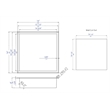 Pemberly Row 16 in x 16 in Square PVD Copper Steel Shower Niche