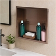 Pemberly Row 16 in x 16 in Square PVD Copper Steel Shower Niche