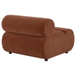 Pemberly Row Velvet Upholstered Armless Chair with Back in Rust
