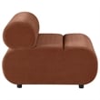 Pemberly Row Velvet Upholstered Armless Chair with Back in Rust