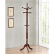 Pemberly Row 11 Hook Freestanding Wood Coat Rack and Hanger in Tobacco