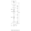 Pemberly Row 11 Hook Freestanding Wood Coat Rack and Hanger in Tobacco