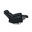 Pemberly Row Leather Power Swivel Glider Recliner in Midnight Blue