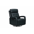 Pemberly Row Leather Power Swivel Glider Recliner in Midnight Blue
