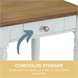 Pemberly Row End Table with Drawer and Shelf in Driftwood and White
