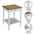 Pemberly Row End Table with Drawer and Shelf in Driftwood and White