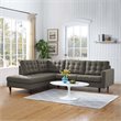 Pemberly Row 2-Piece Left-Facing Sectional in Granite Gray Upholstery