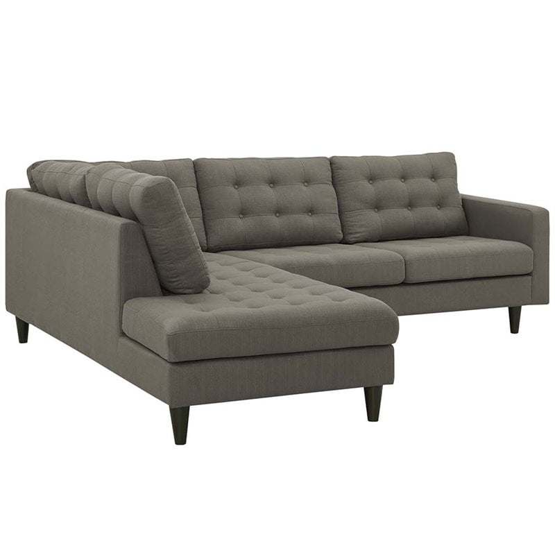 Pemberly Row 2-Piece Left-Facing Sectional in Granite Gray Upholstery