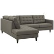 Pemberly Row 2-Piece Left-Facing Sectional in Granite Gray Upholstery