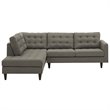 Pemberly Row 2-Piece Left-Facing Sectional in Granite Gray Upholstery