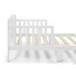 Pemberly Row Birdie Contemporary Toddler Bed with Safety Rails in White