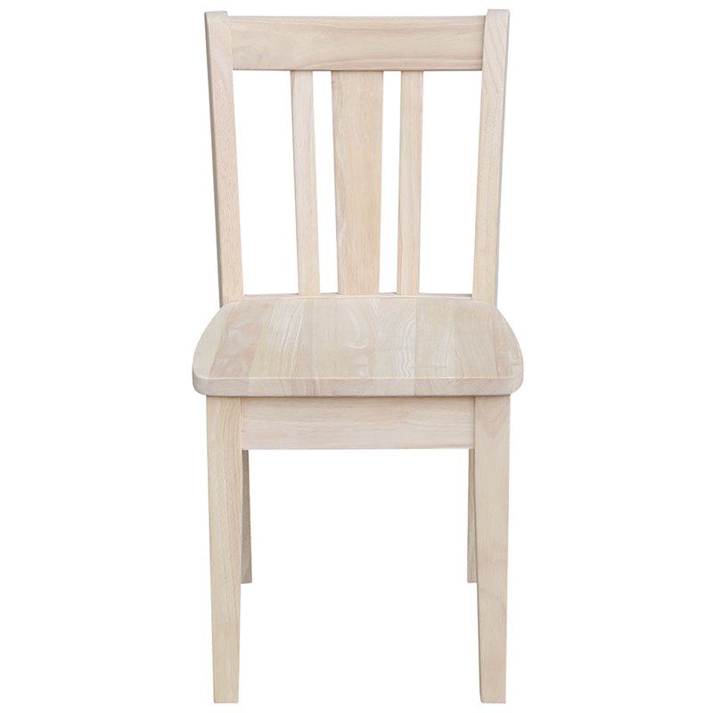 Pemberly Row Unfinished Kids Chair (Set of 2) in Solid Wood