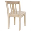 Pemberly Row Unfinished Kids Chair (Set of 2) in Solid Wood