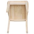 Pemberly Row Unfinished Kids Chair (Set of 2) in Solid Wood