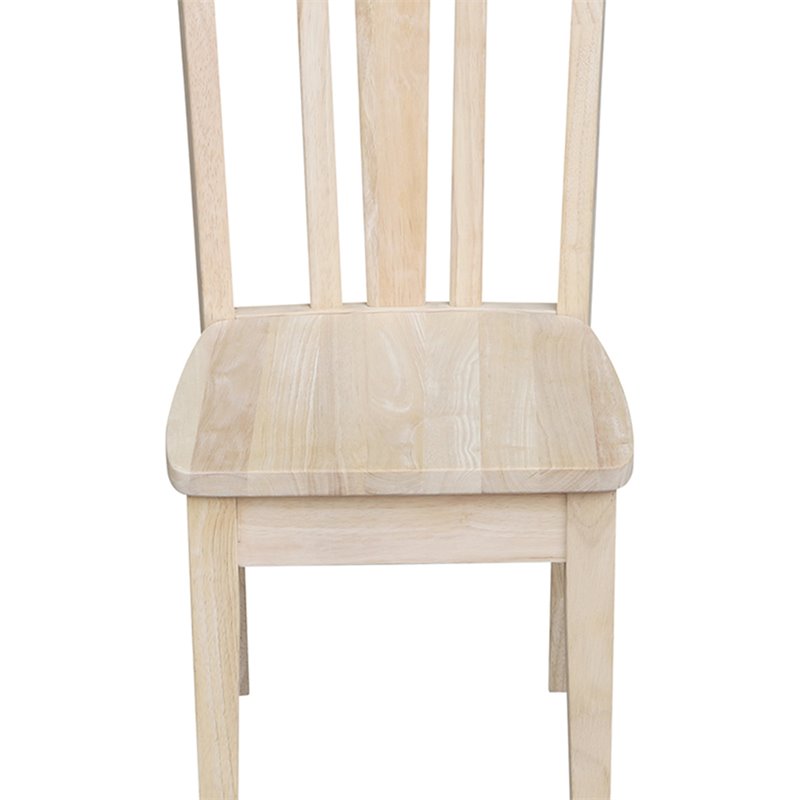 Pemberly Row Unfinished Kids Chair (Set of 2) in Solid Wood
