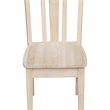 Pemberly Row Unfinished Kids Chair (Set of 2) in Solid Wood