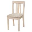Pemberly Row Unfinished Kids Chair (Set of 2) in Solid Wood