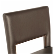 Pemberly Row Faux Leather Bar Stool in Brown with Espresso Wood Finish