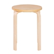 Pemberly Row Bentwood Round Stacking Wood Stools in Natural Finish (Set of 4)