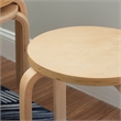 Pemberly Row Bentwood Round Stacking Wood Stools in Natural Finish (Set of 4)