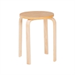 Pemberly Row Bentwood Round Stacking Wood Stools in Natural Finish (Set of 4)