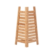 Pemberly Row Bamboo Corner Shelves with 3 Tiers in Natural Finish