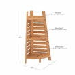 Pemberly Row Bamboo Corner Shelves with 3 Tiers in Natural Finish