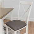 Pemberly Row 5 Piece Upholstered Dining Set Wood Taupe and White