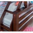 Pemberly Row Twin Over Full Wood Bunk Bed with Ladder in Espresso