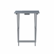 Pemberly Row 5 Pc Tray Table Set with Compass Design in Gray Wood
