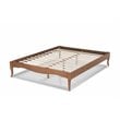 Pemberly Row Marieke Queen Size Wood Bed Frame in Ash Brown Finish