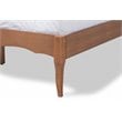 Pemberly Row Marieke Queen Size Wood Bed Frame in Ash Brown Finish