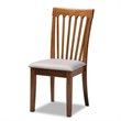 Pemberly Row 7-Piece Dining Set in Gray Fabric & Walnut Brown Finished Wood