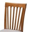 Pemberly Row 7-Piece Dining Set in Gray Fabric & Walnut Brown Finished Wood