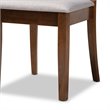 Pemberly Row 7-Piece Dining Set in Gray Fabric & Walnut Brown Finished Wood