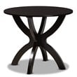 Pemberly Row 5-Piece Dining Set with Faux Leather in Dark Brown Finish