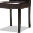 Pemberly Row 5-Piece Dining Set with Faux Leather in Dark Brown Finish