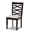 Pemberly Row 5-Piece Dining Set in Gray Fabric & Dark Brown Wood Finish