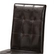 Pemberly Row Marie 5-Piece Dining Set Faux Leather Dark Brown Wood