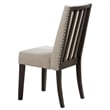 Pemberly Row Set of 2 Upholstered Dining Chairs in Beige with Dusky Cedar Legs