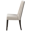 Pemberly Row Set of 2 Upholstered Dining Chairs in Beige with Dusky Cedar Legs