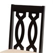 Pemberly Row 7-Piece Wood Dining Set with Sand Upholstery in Dark Brown