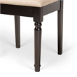 Pemberly Row 2-Piece Wood Dining Chair Set in Brown with Sand Upholstery