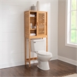 Pemberly Row Bamboo Over-the-Toilet Cabinet with Sliding Doors in Natural