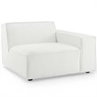 Pemberly Row 6-Piece Fabric Sectional Sofa in White with French Piping